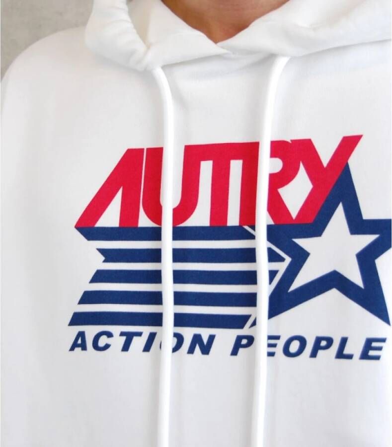 Autry "Witte Hoodie Jersey" Wit Heren
