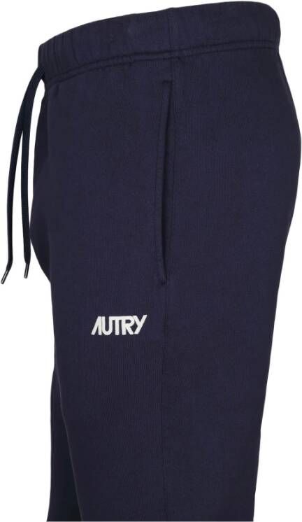 Autry Blauwe sweatpants met logo Blauw Heren