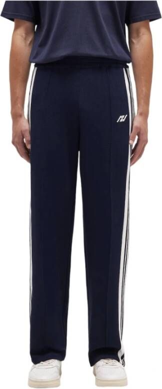 Autry Blauwe sportieve broek met witte zijstrepen Blauw Heren