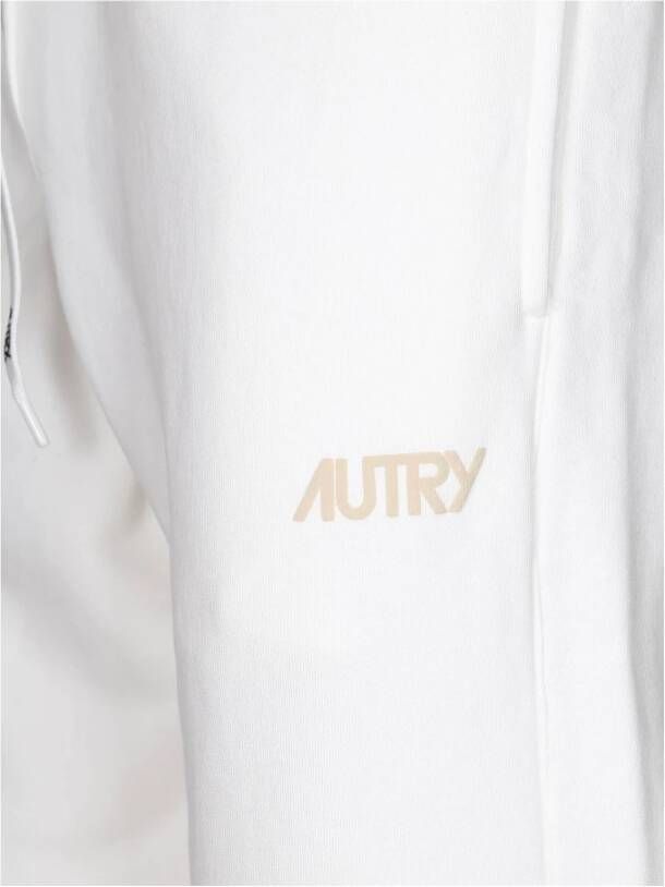 Autry Iconische witte logo sweatpants Wit Heren
