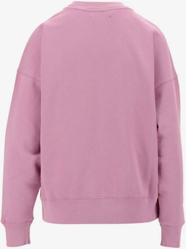 Autry Mauve Katoenen Crew Neck Sweatshirt Roze Dames