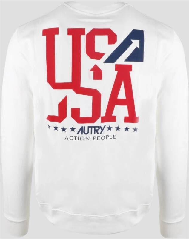 Autry Iconisch Action Sweatshirt van Katoen Wit Heren