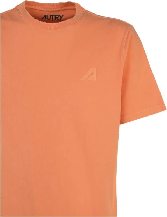 Autry Vintage katoenen T-shirt Oranje Heren