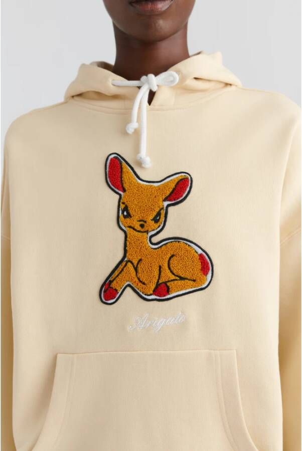 Axel Arigato "Juniper Hoodie met Hert Applicatie" Geel Dames
