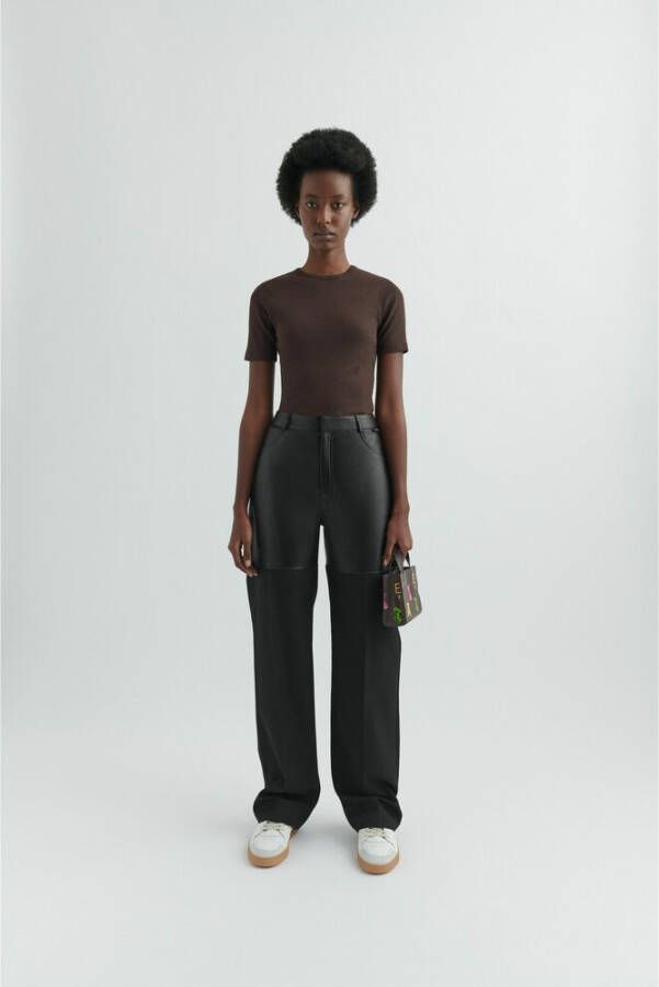 Axel Arigato Slim Rib T-Shirt Bruin Dames