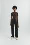 Axel Arigato Handtekening Slim Rib T-shirt Brown Dames - Thumbnail 2
