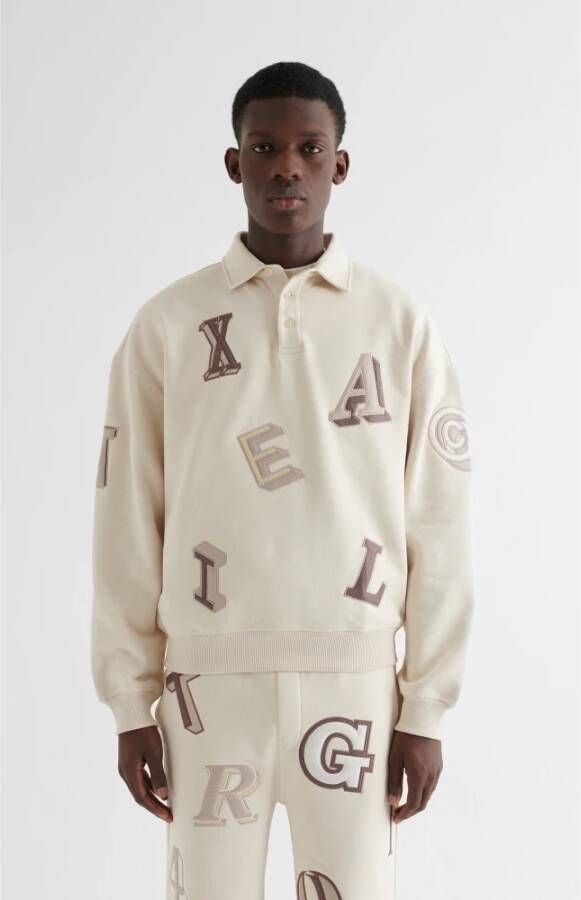 Axel Arigato Typo Polo Sweatshirt Beige Heren