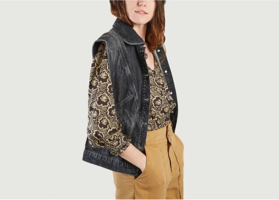 BA&SH Denimjacks Zwart Dames