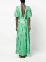 BA&SH Appelgroene Bloemen Shelby Jurk Groen Dames - Thumbnail 2