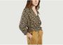BA&SH Bloemen T-shirt met 3 4 mouwen en V-hals Bruin Dames - Thumbnail 2