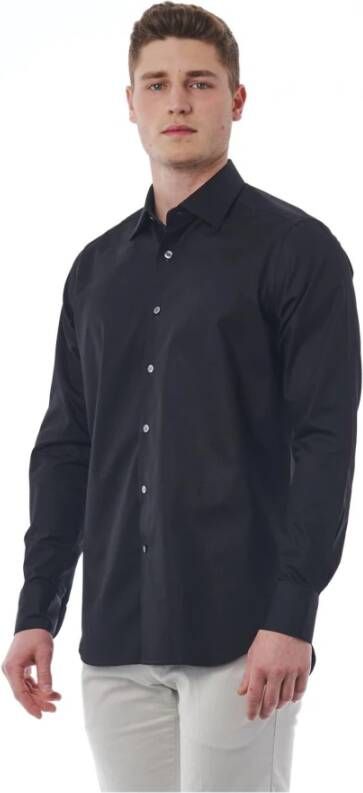 Bagutta Black Cotton Shirt Zwart Heren