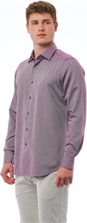 Bagutta Burgundy Cotton Shirt Rood Heren