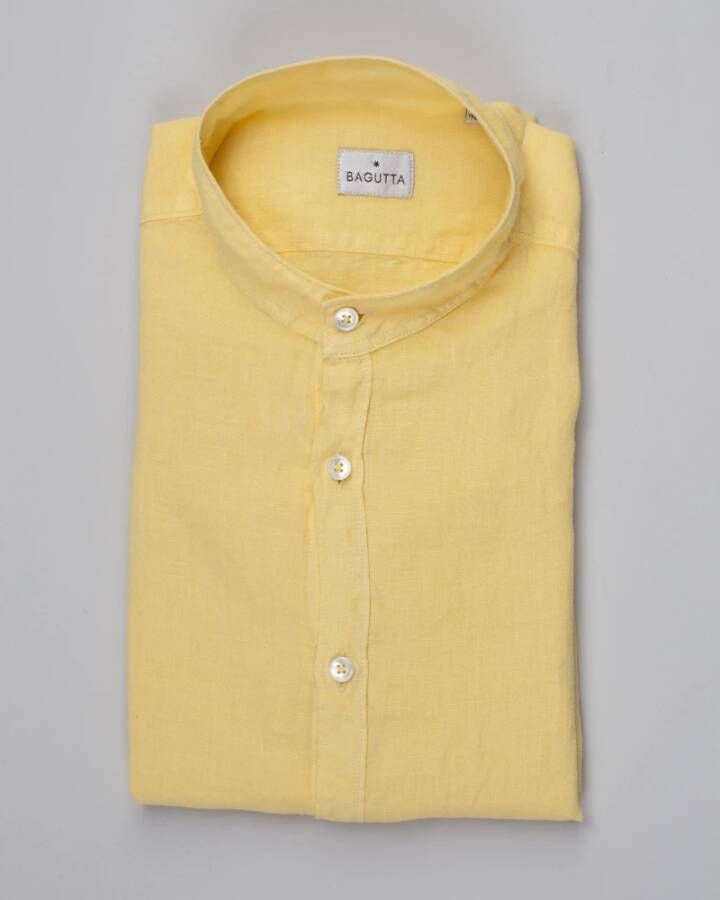 Bagutta Casual Shirts Geel Heren