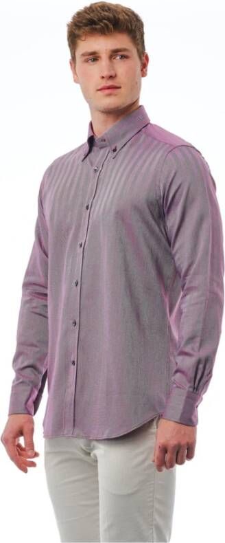 Bagutta Klassieke Button-Down Overhemd voor Heren Rood Heren