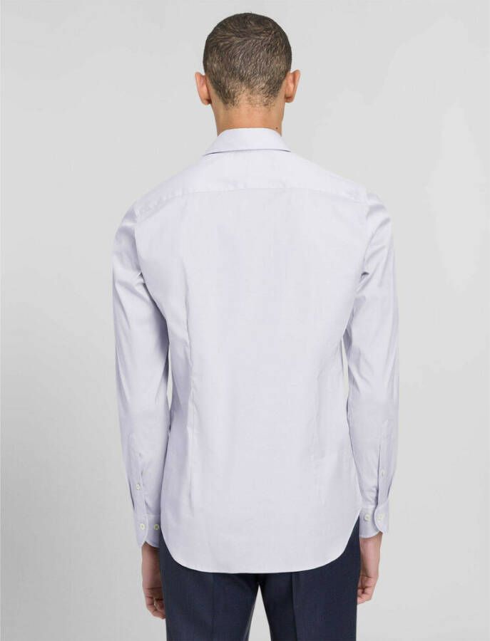 BALDESSARINI Stretch shirt Hugh with shark collar Wit Heren