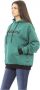 Baldinini Zwarte katoenen hoodie met logo op de voorkant Green Dames - Thumbnail 2