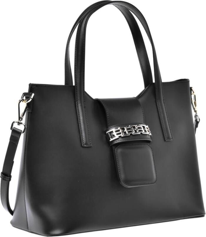 Baldinini Black leather shoulder bag Zwart Dames