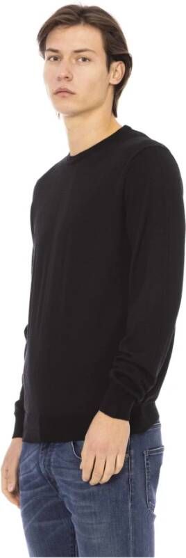 Baldinini Monogram Crewneck Sweater Zwart Heren