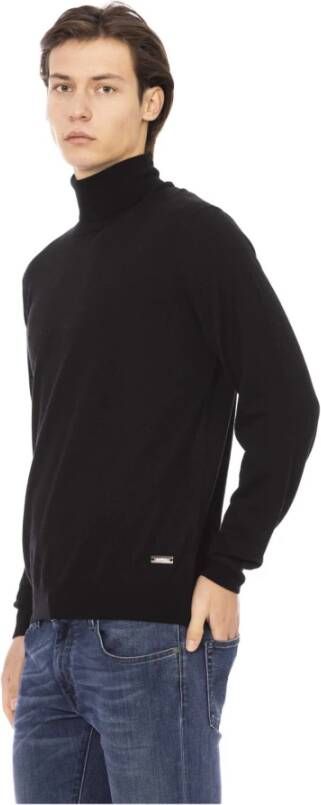 Baldinini Monogram Turtleneck Sweater Zwart Heren