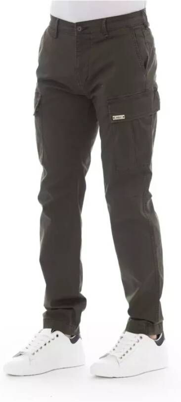 Baldinini Cargo Broek met Rits en Knoopsluiting Groen Heren