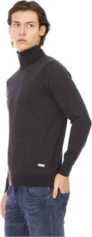 Baldinini Comfortabele Grijze Crewneck Sweater Grijs Heren