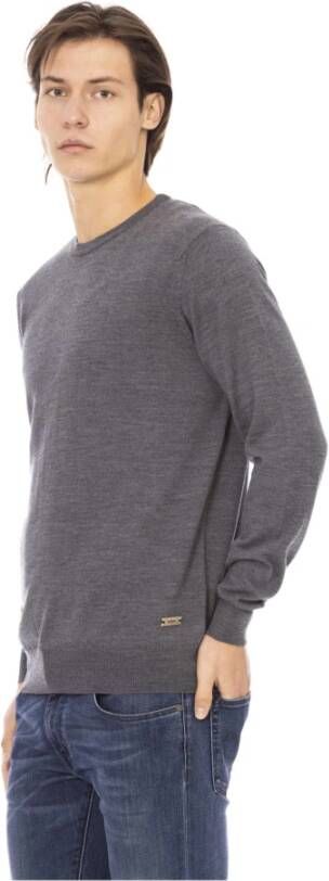 Baldinini Comfortabele Grijze Crewneck Sweater Grijs Heren