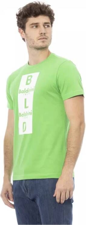 Baldinini Groen Katoenen T-Shirt met Opvallende Print Groen Heren