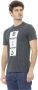 Baldinini Groen Katoenen T-shirt met Print op de Voorkant Black Heren - Thumbnail 2