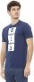 Baldinini Trend Blauw Katoenen T-Shirt Korte Mouwen met Voorkant Print Blue Heren - Thumbnail 2