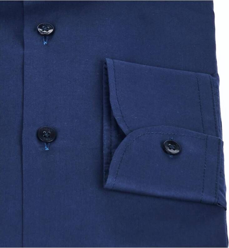 Baldinini Italiaanse Kraag Slim Fit Shirt voor Heren Blauw Heren
