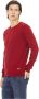 Baldinini Rode Wol Crewneck Sweater met Metalen Monogram Red Heren - Thumbnail 2