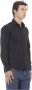 Baldinini Zwart Linnen Overhemd Upgrade je Casual Garderobe met dit Slim Fit Overhemd Black Heren - Thumbnail 4