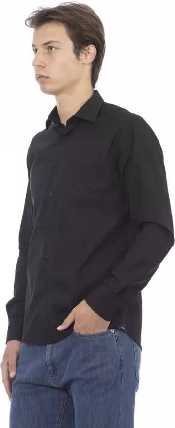 Baldinini Slim Fit Zwart Katoenen Shirt Zwart Heren