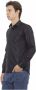Baldinini Slim Fit Overhemd met Italiaanse Kraag voor Heren Black Heren - Thumbnail 4