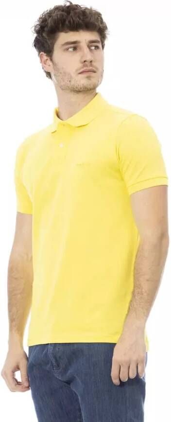 Baldinini Stijlvol Geborduurd Poloshirt Geel Heren