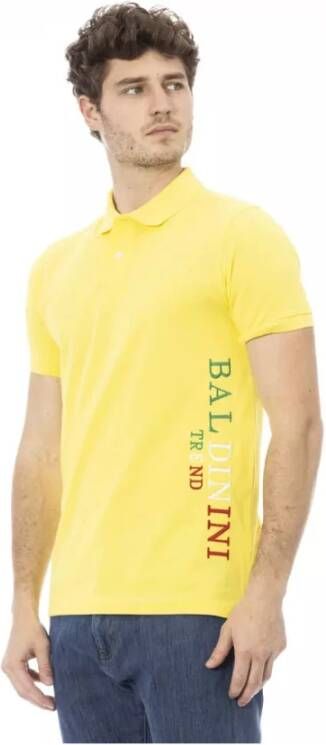 Baldinini Stijlvol Geborduurd Poloshirt Geel Heren