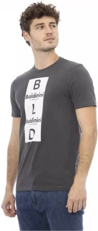 Baldinini Stijlvol Gr? Bomuld T-Shirt voor Heren Grijs Heren