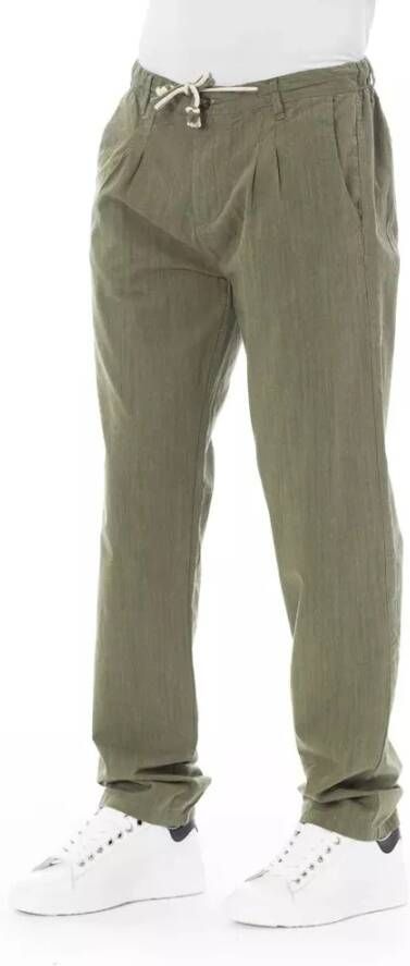 Baldinini Trend Army Katoenen Broek Jeans Groen Heren