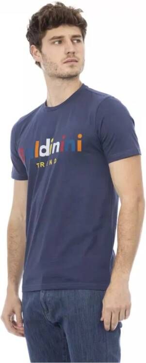 Baldinini Trend Blauw Katoenen T-Shirt Blauw Heren