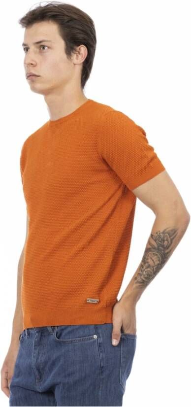 Baldinini Trendy Oranje Katoenen Trui voor Heren Oranje Heren