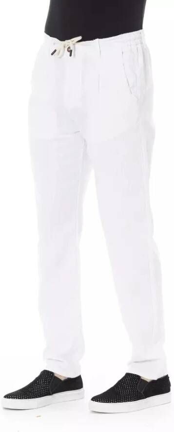 Baldinini Trendy Witte Katoenen Jeans Pant Wit Heren