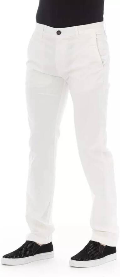Baldinini Trendy Witte Katoenen Jeansbroek Wit Heren
