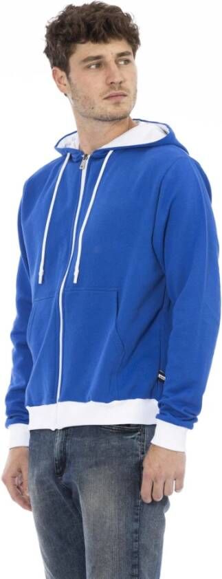 Baldinini Stijlvolle Zip-Through Sweatshirt Blauw Heren