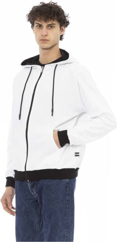 Baldinini Heren Zip-Through Hoodie Wit Heren