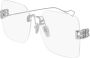 Balenciaga Zilveren Optisch Montuur Stijlvol en veelzijdig Gray Dames - Thumbnail 2