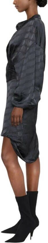 Balenciaga BB Wrap Dress Zwart Dames