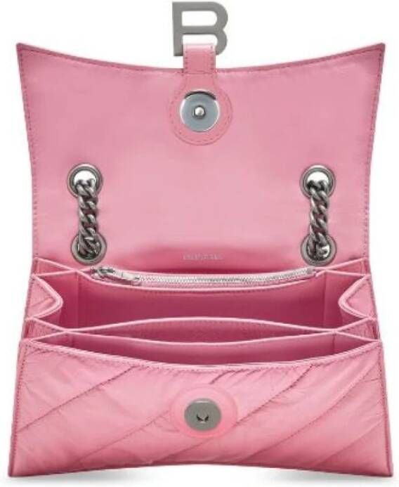Balenciaga Crush Small Chain Quilted Bag Roze Dames