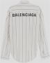 Balenciaga Gestreept Overhemd Klassieke Stijl White Dames - Thumbnail 2