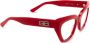 Balenciaga Ultra-Lichte Rechthoekige Bril Bb0238O 003 Rood Dames - Thumbnail 2
