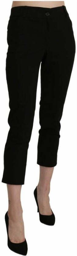 Balenciaga Hoge taille magere bijgesneden broek Zwart Dames